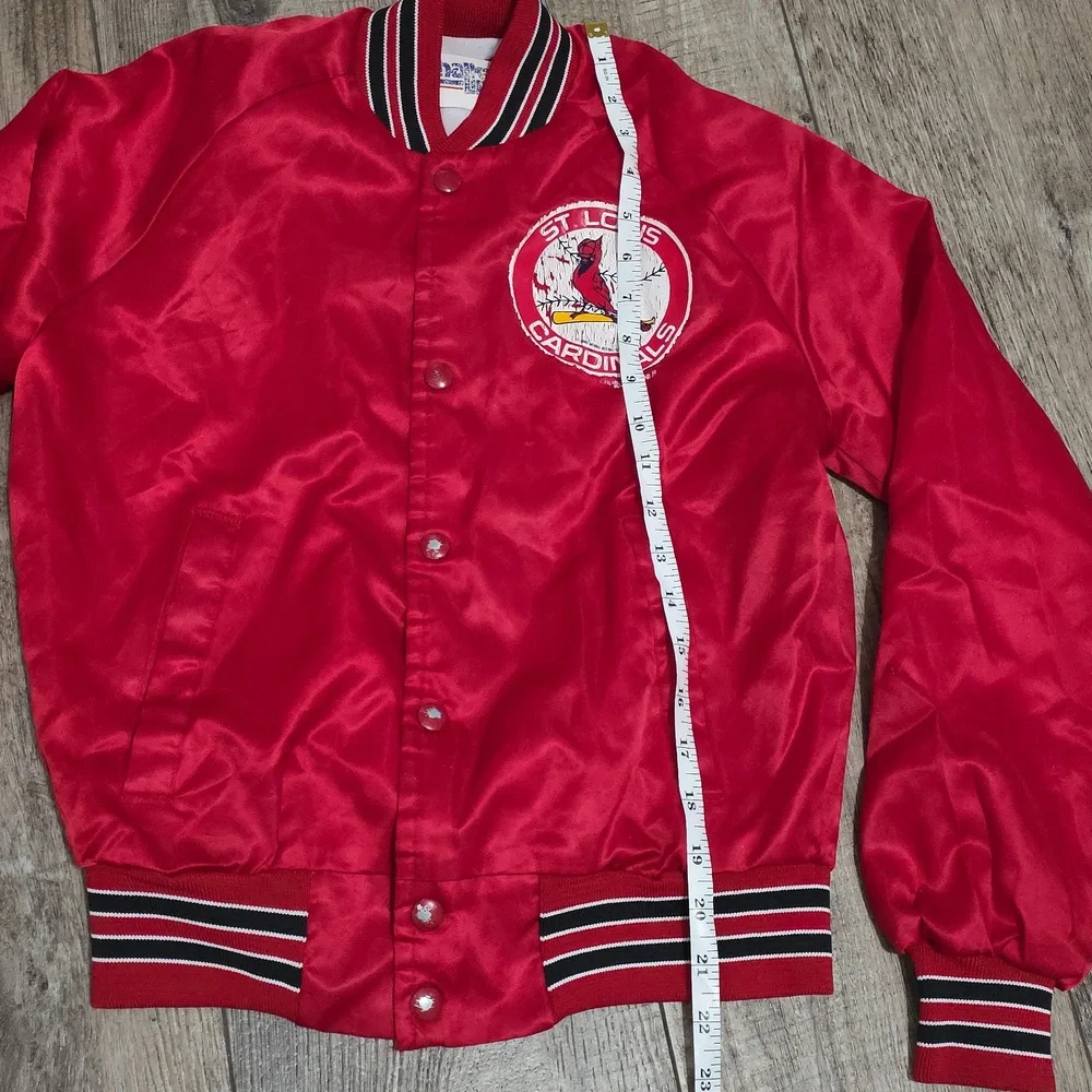 St. Louis Cardinals Vintage 90's Satin Red Bomber Jacket